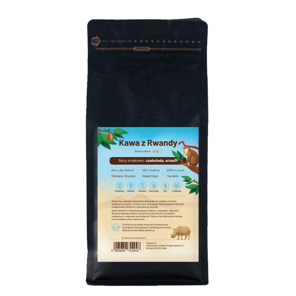 Kawa ziarnista Salvatti Rwanda Kivu Lake 1kg