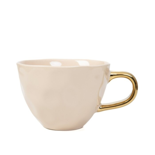 Kubek Homla MALBI 350ml - Beżowy ze złotym uchem - NIEDOSTĘPNY