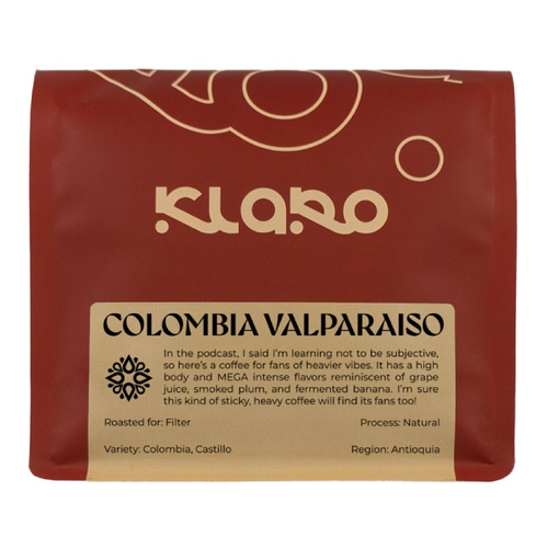 Kawa ziarnista Klaro Kolumbia Valparaiso Filtr 250g - opinie w konesso.pl