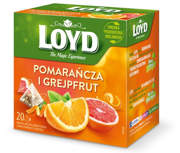Herbata owocowa Loyd Pomarańcza i Grejpfrut 20x2g