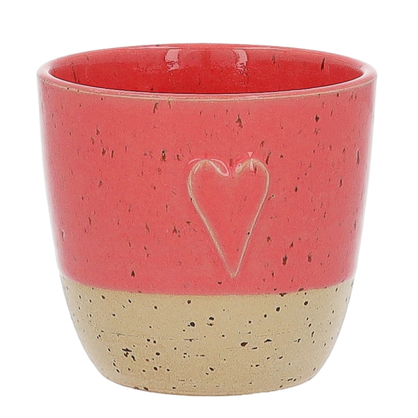 Ceramiczny kubek POTPOTSTUDIO - Heart Pink Rose 200 ml