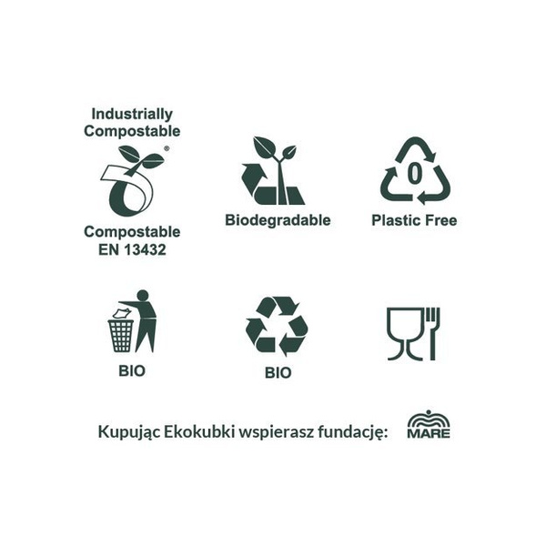 Ekologiczne kubki do kawy 400 ml - 50 sztuk - NIEDOSTĘPNY