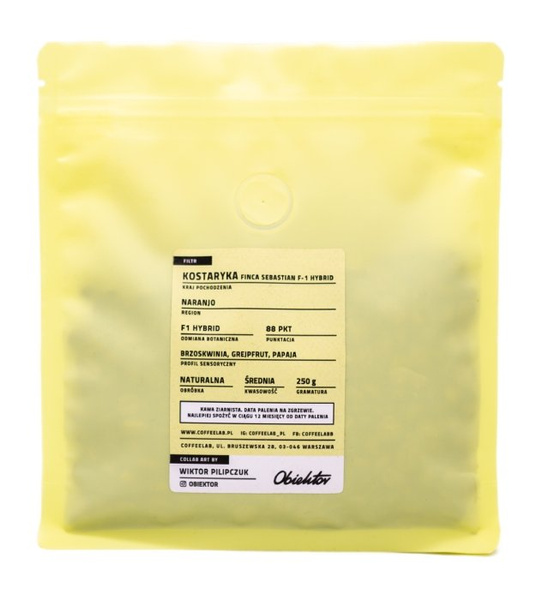 Kawa ziarnista Coffeelab Kostaryka Finca Sebastian F-1 Hybrid 250g - NIEDOSTĘPNY