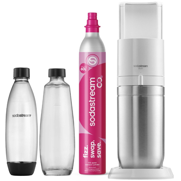 Saturator do wody gazowanej SodaStream Duo - Biały zestaw startowy 