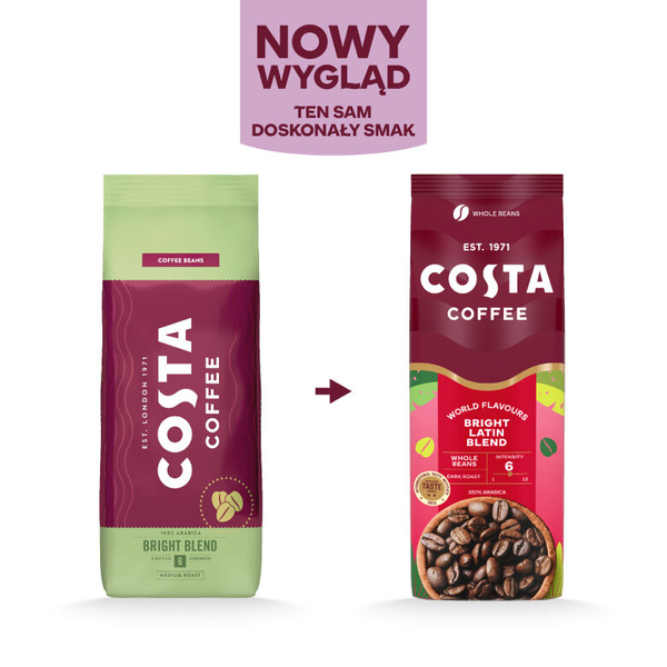 Kawa ziarnista Costa Coffee Bright Latin Blend 1kg - NIEDOSTĘPNY