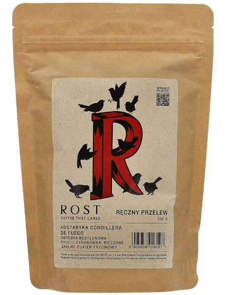 Kawa ziarnista ROST Kostaryka Cordillera de Fuego FILTR 250g - NIEDOSTĘPNY