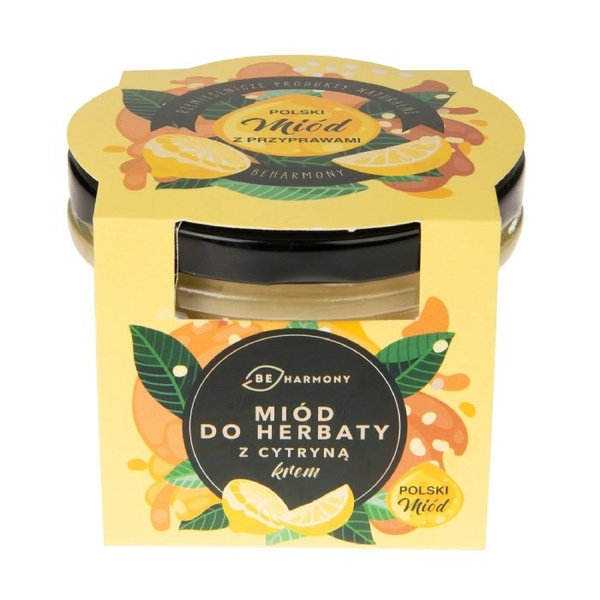 Miód do herbaty z cytryną - krem BEHARMONY 120g - NIEDOSTĘPNY