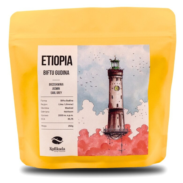 Kawa ziarnista Kofikada Ethiopia Biftu Gudina 250g - NIEDOSTĘPNY