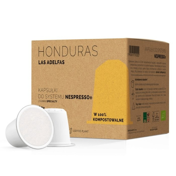 Kapsułki kompostowalne do Nespresso COFFEE PLANT Honduras Las Adelfas 26 sztuk - NIEDOSTĘPNY