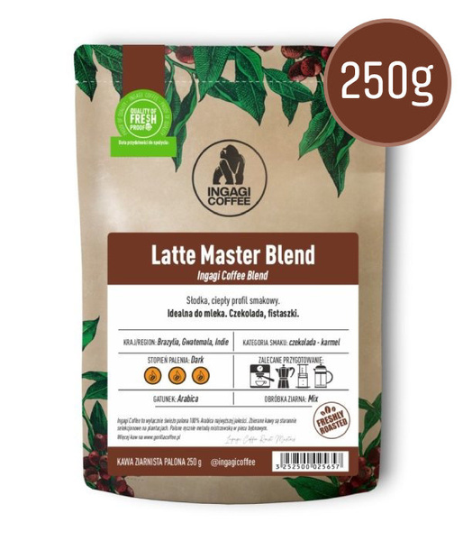 Kawa ziarnista Ingagi Coffee Latte Master Blend 250g