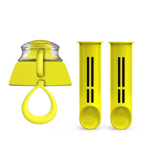 Filtr do butelki DAFI 2 szt. + nakrętka - Cytrynowy - NIEDOSTĘPNY