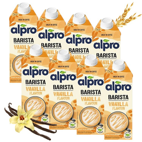 ZESTAW - Napój ALPRO Owsiano-Sojowe Barista Waniliowe 8x750ml