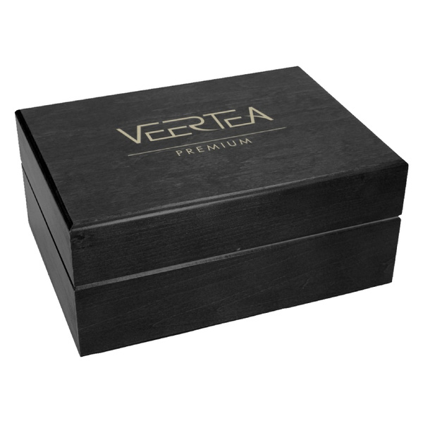 Drewniana skrzynka z herbatami Veertea 96 kopert - Czarna