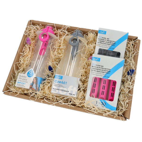 Zestaw prezentowy Dafi - 2 butelki filtrujące + filtry
