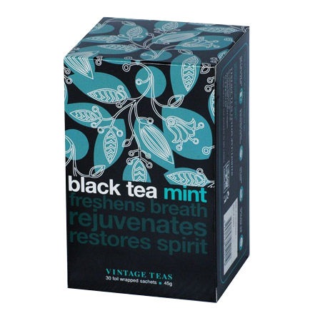 Czarna herbata Vintage Teas Black Tea Mint - 30x1,5g – NIEDOSTĘPNY