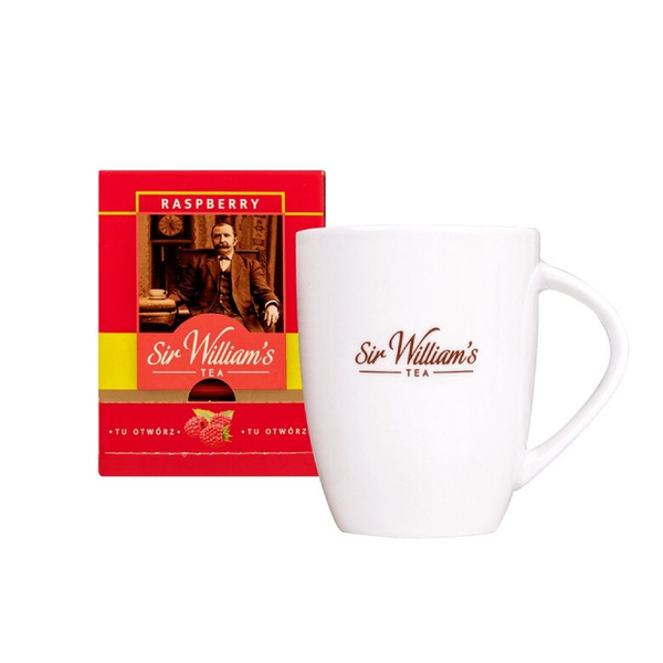 ZESTAW Herbata owocowa Sir Williams Raspberry z kubkiem 250 ml