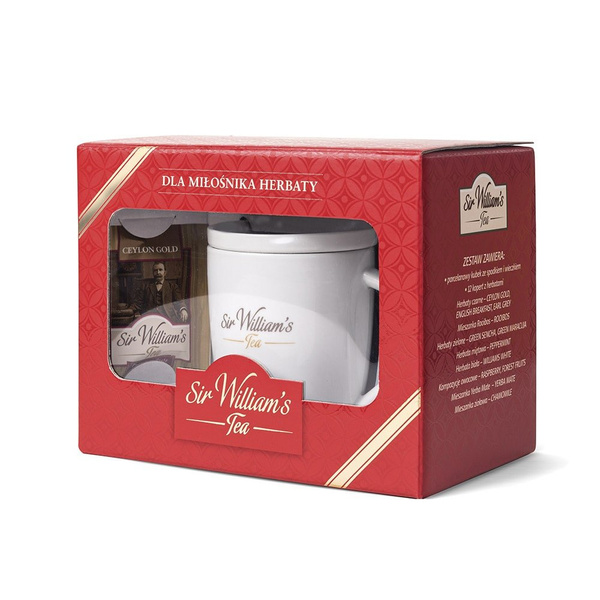 Zestaw porcelanowy Sir Williams Tea + 12 herbat – NIEDOSTĘPNY