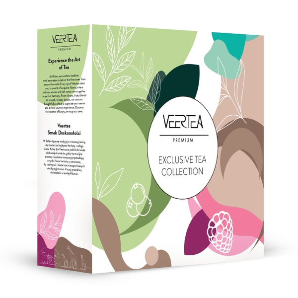 Kolekcja herbat Veertea  zestaw 8 smaków - 200 kopert - Jasnozielona