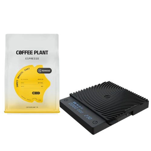 ZESTAW - COFFEE PLANT Sweet Brazil Shot 250g + Waga Timemore Mini Espresso