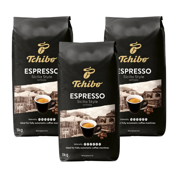 ZESTAW 3x1kg Kawa ziarnista Tchibo Espresso Sicilia Style