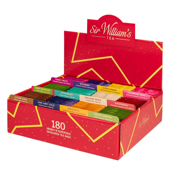Prezenter z herbatami Sir Williams Tea - 180 saszetek