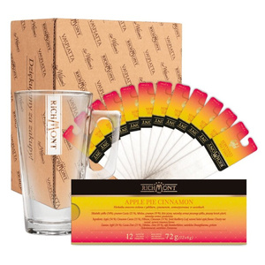 ZESTAW Herbata Richmont Apple Pie Cinnamon 12 saszetek + Szklanka Richmont Hot 370ml