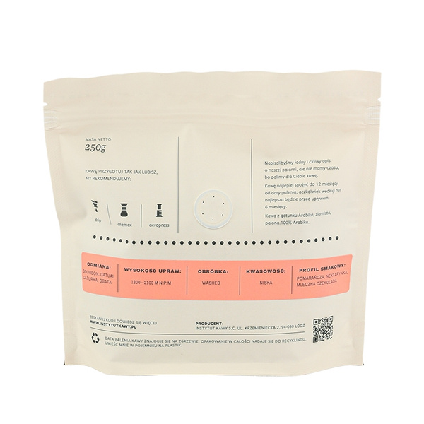 Kawa ziarnista Instytut Kawy Gwatemala La Cumbre Filtr 250g