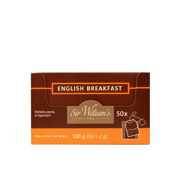 Czarna herbata Sir Williams Tea English Breakfast 50x2g