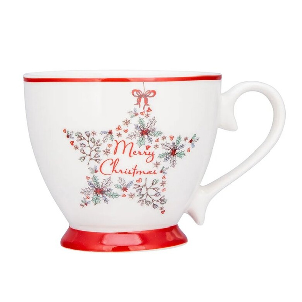 Zestaw świątecznych filiżanek Altom Design Pocałunek pod jemiołą 430 ml - 6 szt.- NIEDOSTĘPNY