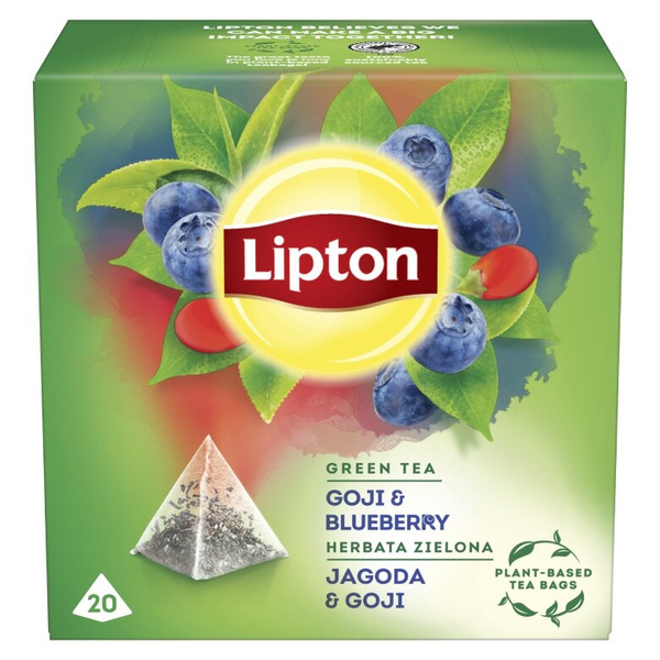 Herbata zielona aromatyzowana Lipton Jagoda & goji 20x1,4g