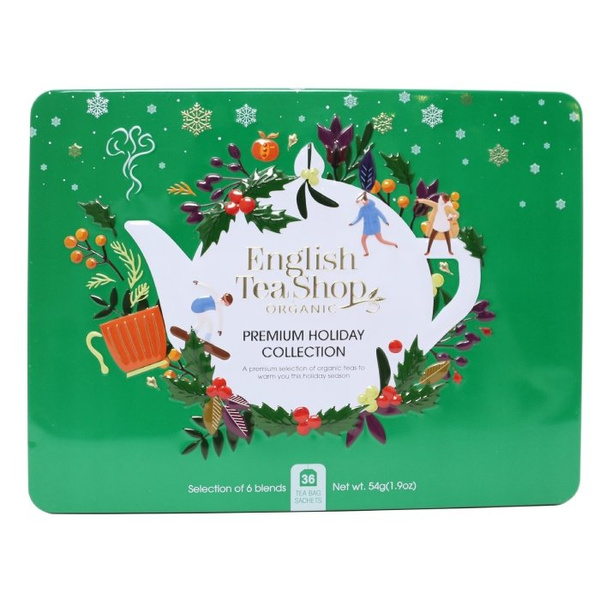 Herbata świąteczna English Tea Shop Premium Holiday Collection Green - 36 saszetek - NIEDOSTĘPNY