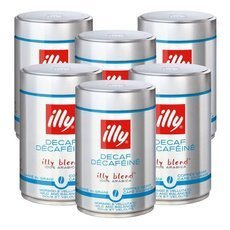 ZESTAW 6x Kawa ziarnista illy Espresso Decaffeinato - bezkofeinowa 250g