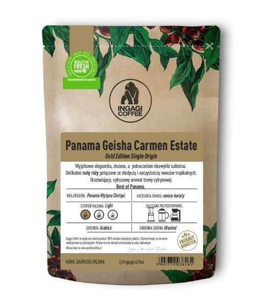 Kawa ziarnista Ingagi Geisha Panama Carmen Estate 100g – NIEDOSTĘPNY