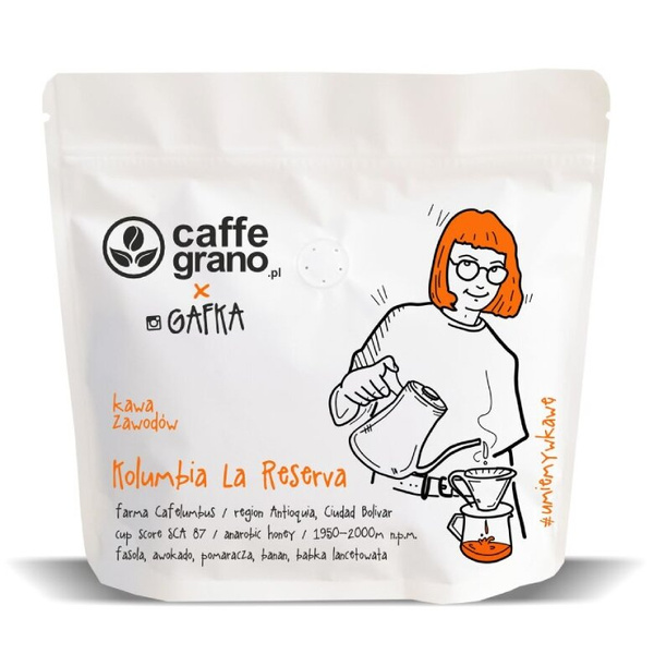 Kawa ziarnista Caffe Grano X Gafka Kolumbia La Reserva 250g - NIEDOSTĘPNY