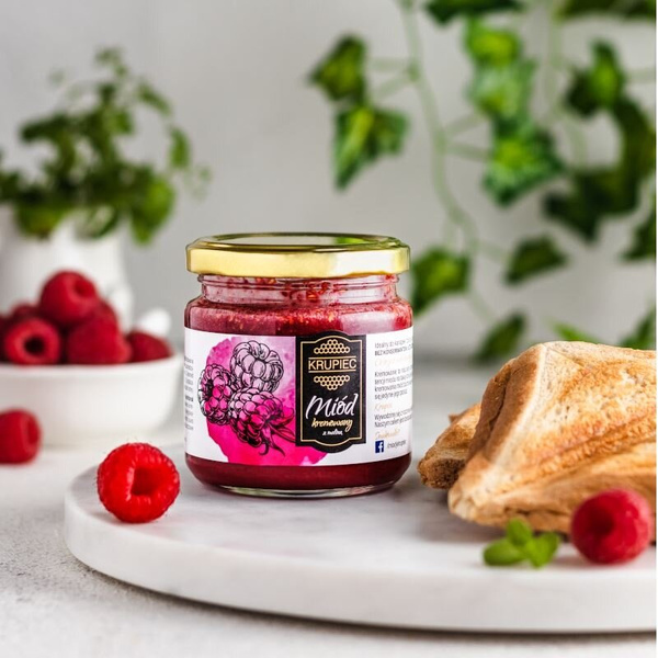 Miód z maliną Krupiec 220g – NIEDOSTĘPNY