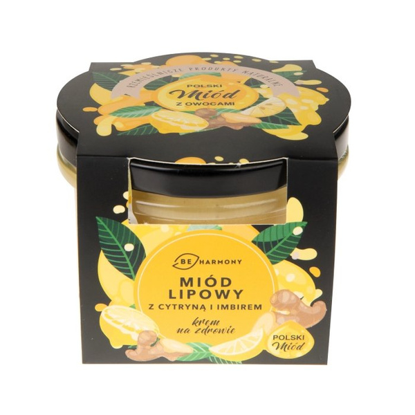 Miód lipowy z cytryną i imbirem - krem BEHARMONY NA ZDROWIE 120g - NIEDOSTĘPNY