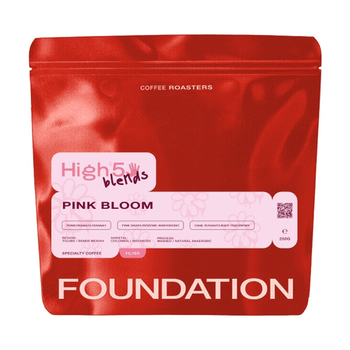 Kawa ziarnista Foundation Coffee Roasters High5 Blend Pink Bloom Filtr 250g