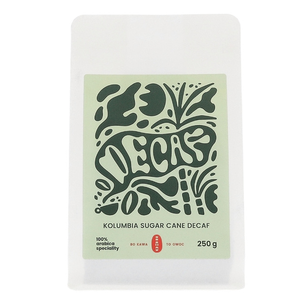 Kawa ziarnista Zao Coffee Kolumbia Sugar Cane Decaf 250g – NIEDOSTĘPNY