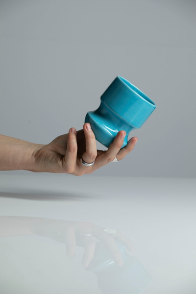 Kubek not.bad studio DUO 350ml - Jasny Niebieski wklęsły