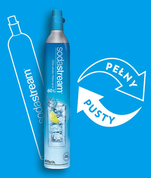 Wymiana cylindra SodaStream Twist Connect - niebieski nabój z gazem CO2