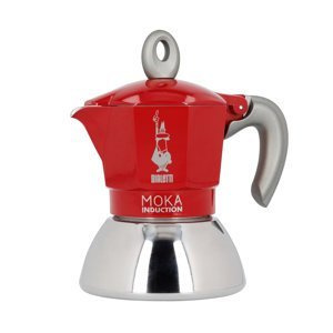 Kawiarka Bialetti New Moka Induction 2 filiżanki - Czerwona - opinie w konesso.pl