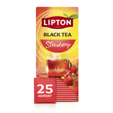 Czarna aromatyzowana herbata Lipton Classic Strawberry 25x1,6g