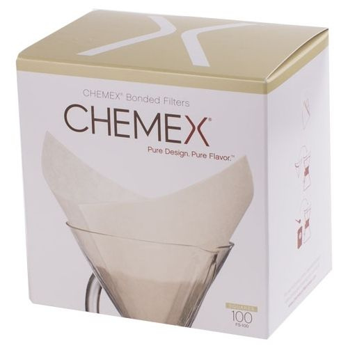 Filtry papierowe kwadratowe CHEMEX FS-100 6, 8, 10 filiżanek - 100 sztuk