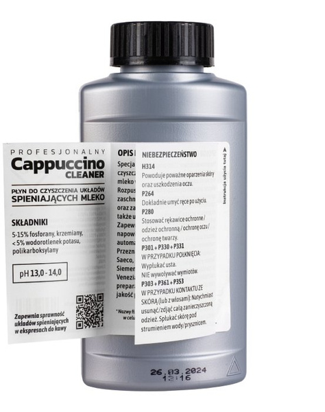 Płyn do czyszczenia systemu mlecznego COFFIX Cappuccino Cleaner - 250 ml 