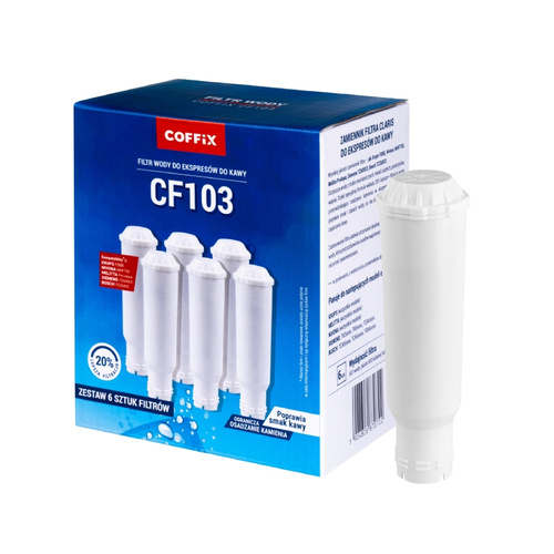 Zestaw 6 sztuk filtrów Coffix CF103 do ekspresu Melitta Nivona Krups Siemens Bosch - zamiennik