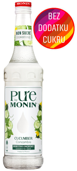 Syrop bez dodatku cukru PURE by MONIN - Ogórek 0,7L