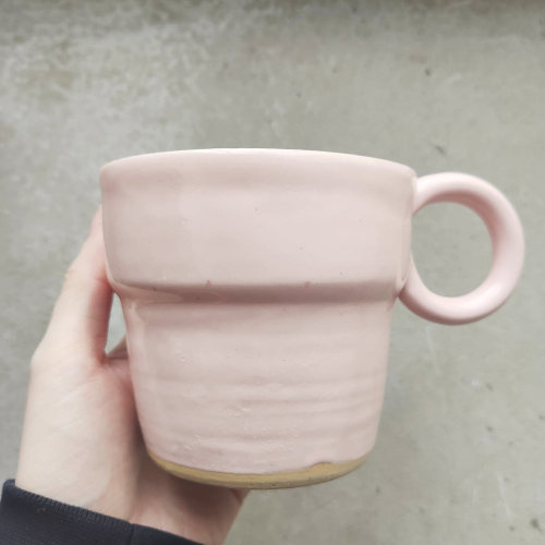 Ceramiczny kubek z uszkiem POTPOTSTUDIO - Pastel Old School 400 ml - NIEDOSTĘPNY