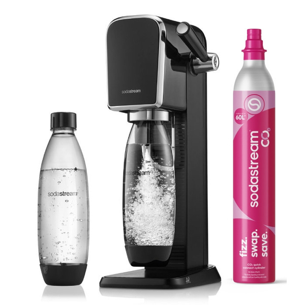 Saturator do wody gazowanej SodaStream Art - Czarny zestaw
