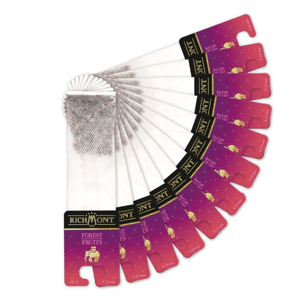 ZESTAW Herbata Richmont Forest Fruits 12 saszetek + Szklanka Richmont Hot 370ml