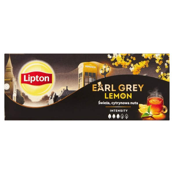 Herbata czarna aromatyzowana Lipton Earl Grey Lemon 25x2g